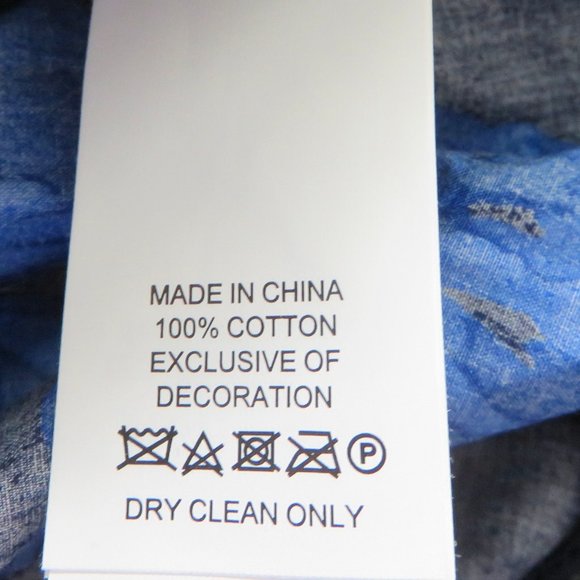 NWT Kate Spade Hibiscus Ruffle Dress 100% Cotton Navy & Blue - Size 2 - Picture 15 of 15